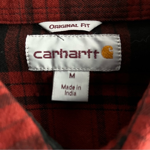 Carhartt Men’s Size Medium Style Hubbard Long Sleeve Plaid Shirt - Picture 2 of 6